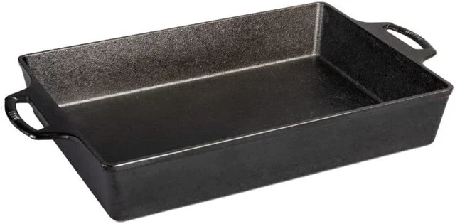 9"X13" Cast Iron Casserole, High sidewalls, Black