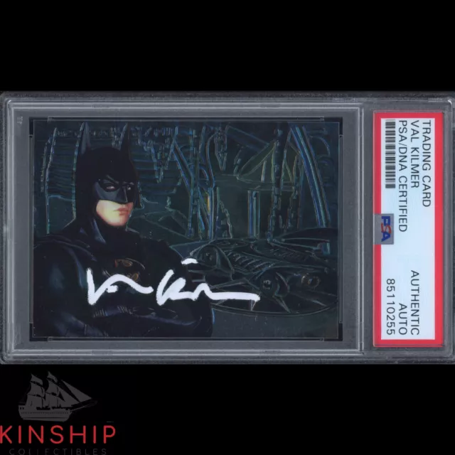 Val Kilmer signed 1995 Batman Forever Trading Card PSA DNA Slabbed Auto C2359