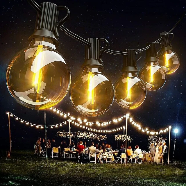 Mains Powered Led String Festoon String Lights Globe Light Garden Decor Lamp