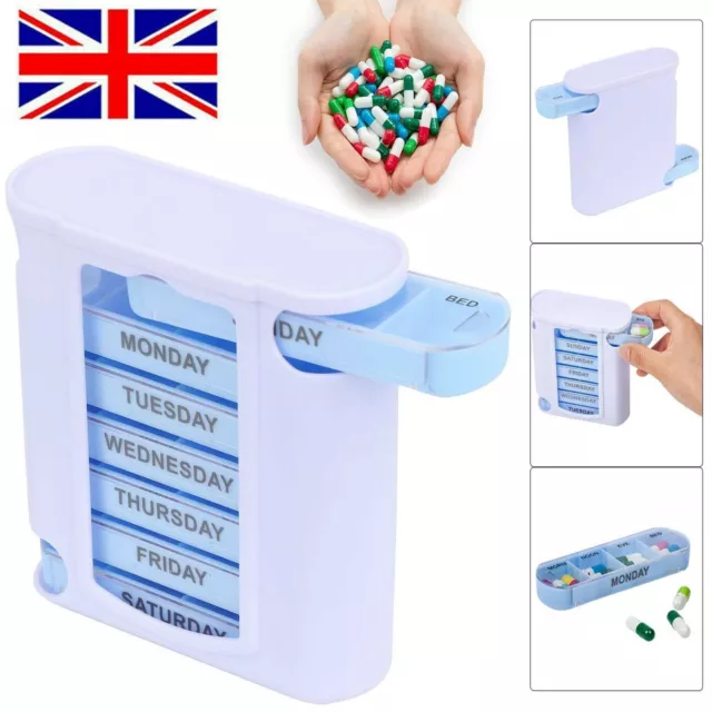 Weekly Daily Pill Box Organiser Tablet Medicine Holder Storage Dispenser 7 Day