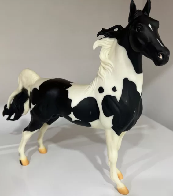 Breyer American Saddlebred Black White Pinto #1141 Horse - Retired READ