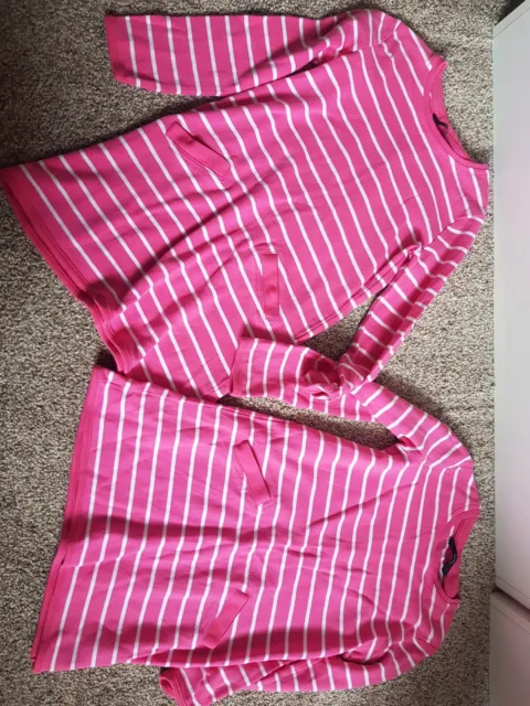 4 Items Twin Girls 2 Dresses 2 T Shirts Age 6 7 8 Years Pink White Bundle