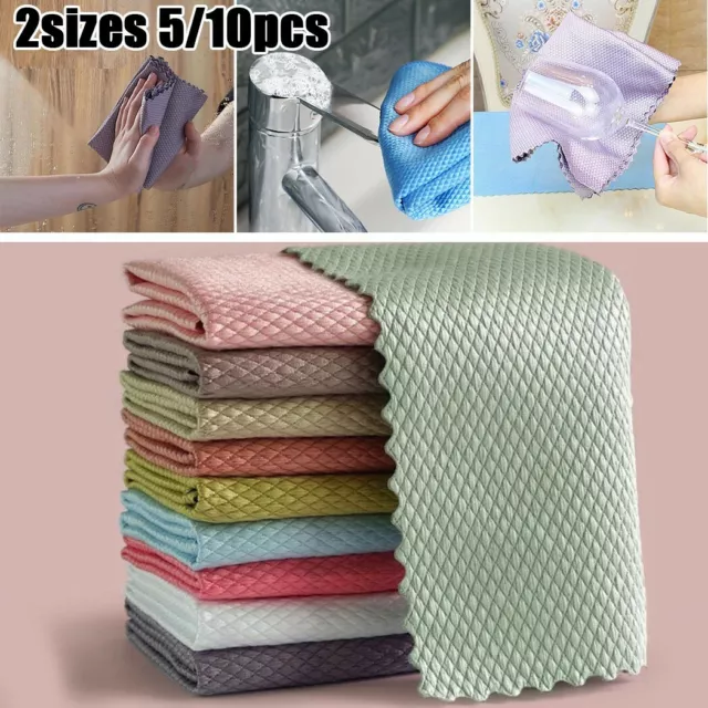 NanoScale Streak-Free Miracle Home Cleaning Cloths Dust Kitchen (Reusable) Pcs