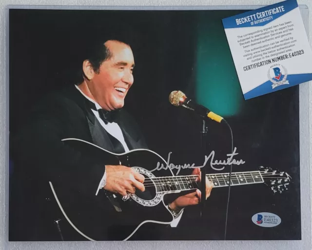 Wayne Newton Signed Beckett Bas Coa 8X10 Photo Band Autographed Music Singer