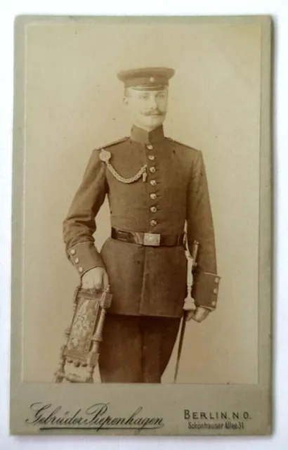 CDV Foto, Kabinettfoto, Portrait, Soldatenportrait Berlin 1910 Carte de Visite