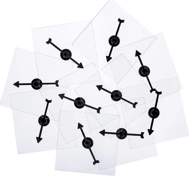 10 Pack Transparent Spinners Dry Erase Math Game Spinner with Rotating Arrow