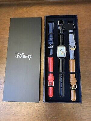 NIB - Disney Limited Edition Mickey Mouse Leather Watch Set 5 Changeable bands