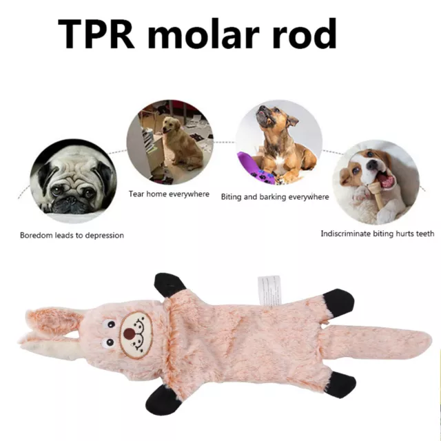 fr Dog Chews Toys Animal Shape Funny Soft Cartoon Bite-resistant Gifts Pet Suppl 3