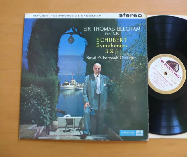 ASD 345 ED1 Schubert Symphonies 3 & 5 Sir Thomas Beecham HMV W/G Stereo NM 1st