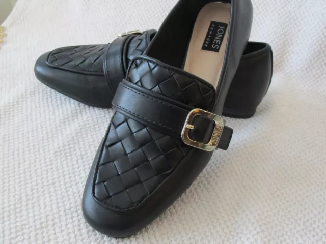 JONES NEW YORK Woman Leather Flats Loafers Size US 6M Black