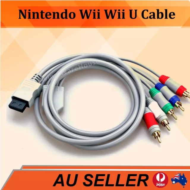 HDTV Component HD TV GOLD AV Cable Video 480p for Nintendo Wii Wii U Console