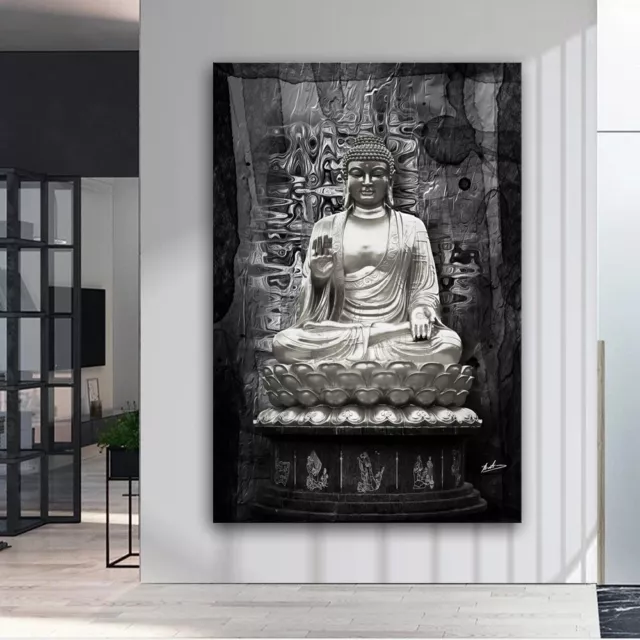 Buddha Abstraktes Bilder Leinwand Wandbilder Modern Kunst Deko Art XXL 3559A 3