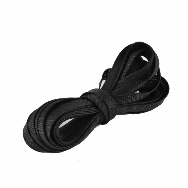 Câble Sleeving nylon tressé extensible Harnais 12,8m Long 16mm Large