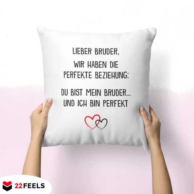 Bruder Geschenk Geburtstag Weihnachten Geschwister Deko Kissen Männer Jungs 3