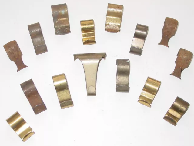 15 Vintage Picture Art Molding Rail Hooks Hangers Mixed  Lot