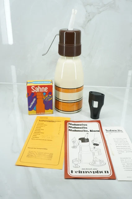 HEIMSYPHON SAHNESPENDER 500ML Vintage Sahneblitz Sahnefee Kera Vintage 1980 EUR 24,75