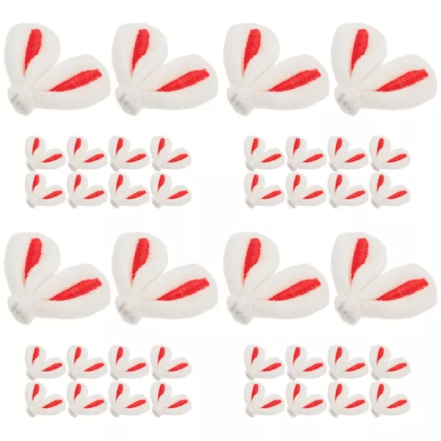 40 pcs DIY Adorable Rabbit Ear Hairpin Decor Hair Clip Making Bunny Accessories