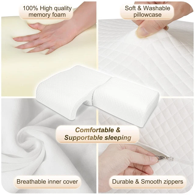 HOMCA Memory Foam Pillow for Couples, Adjustable Cube Cuddle Pillow Anti Pres... 3