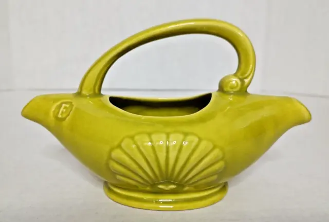 Vintage Magic Lean Fat Separator Gravy Boat Green Palm Springs Ceramics Genie