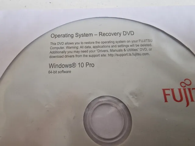 Fujitsu Microsoft Windows 10 Pro (Professional) 64-bit - OS Recovery DVD 2