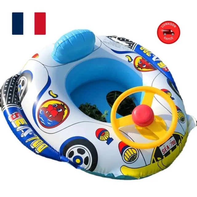 Siège flotteur gonflable bébé de natation cercle de voiture forme de voiture