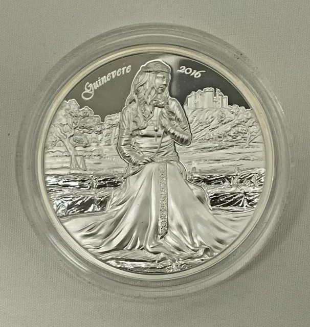 2016 Guinevere 2oz Coin - Camelot - Ultra High Relief - 99.9% Fine Silver