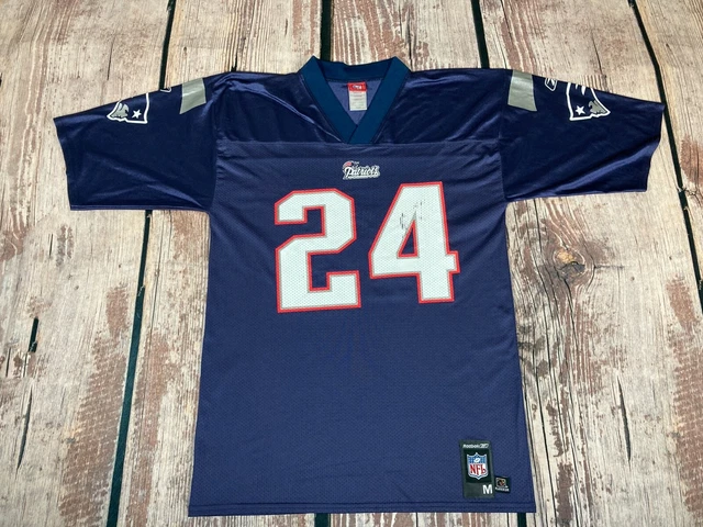 Maglietta calcio New England Patriots blu medio Reebok NFL Ty Law n. 24