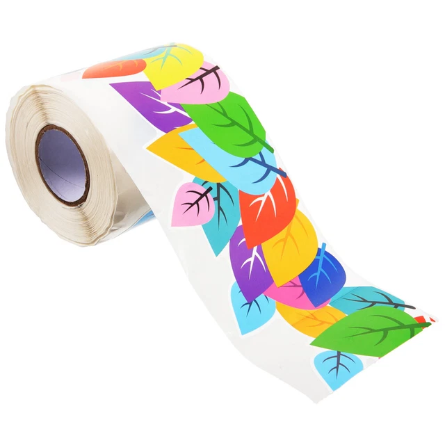 Colorful Leaf Pattern Border Stickers for Classroom Board and Poster Decoration