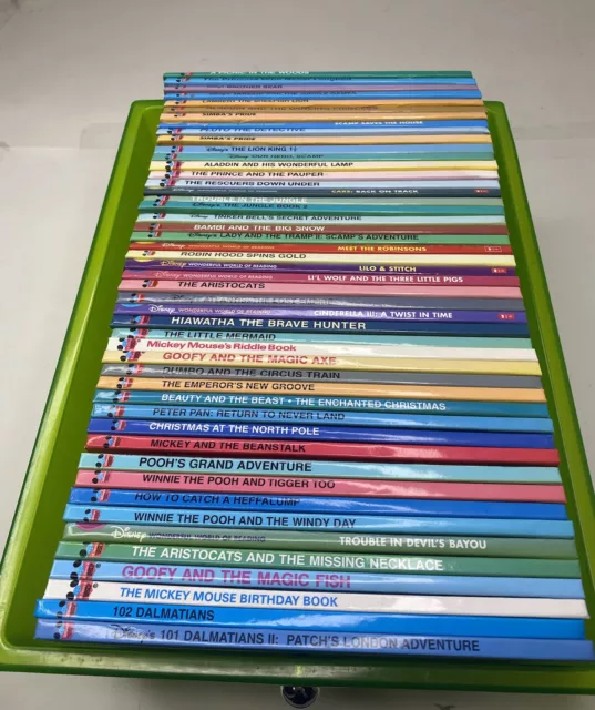 READ Disney's Wonderful World of Reading 45 Book Lot Vintage Matte Hardcover