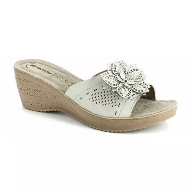 INBLU SCALZATI CIABATTE Donna Gz 35 Zeppa Ghiaccio EUR 24 59
