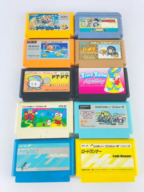 NES Action Games Lot 10 Super Mario Dragon Ball Nintendo Famicom NTSC-J Japan