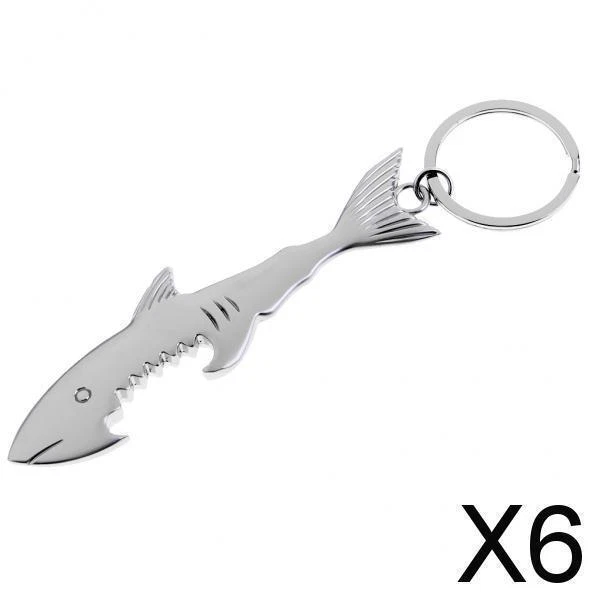 Porte-Clés Murale Requin En Bois - 5 Crochets Alliage - Déco Entrée Bureau
