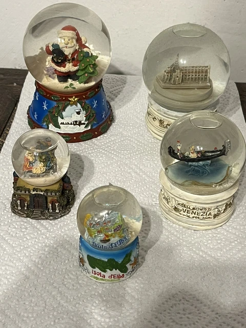 Palla Di Neve,Milano , Venezia Isola D’Elba .. Collezione Di 5 Pezzi