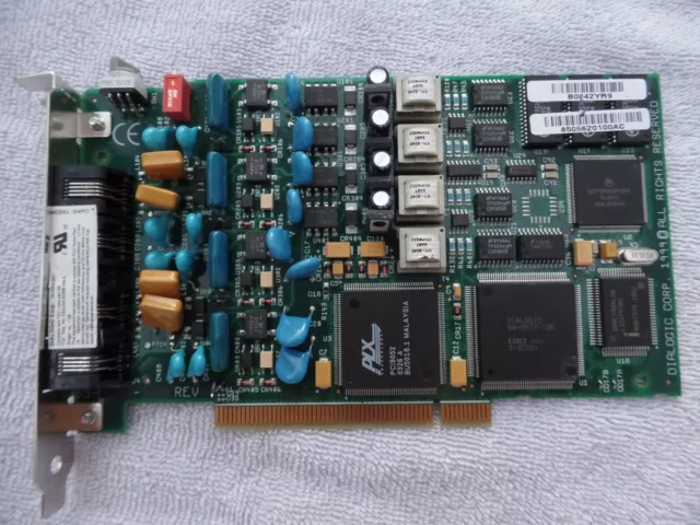 Used Dialogic D/4Pci D4Pci 4-Port Pci Voice Fax Card 04-2488-001 96-0676-001