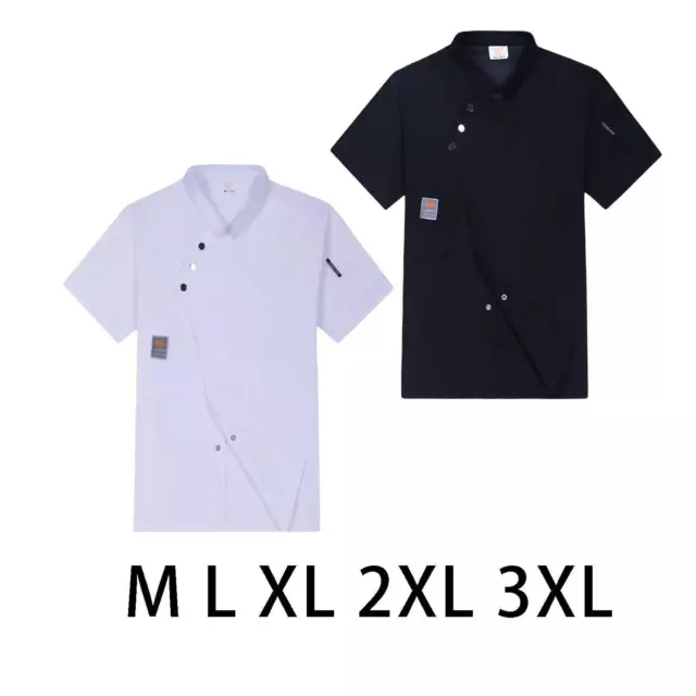 Chef Coat Short Sleeve  Chef Jacket Catering Shirt for Bakery Kitchen Restaurant