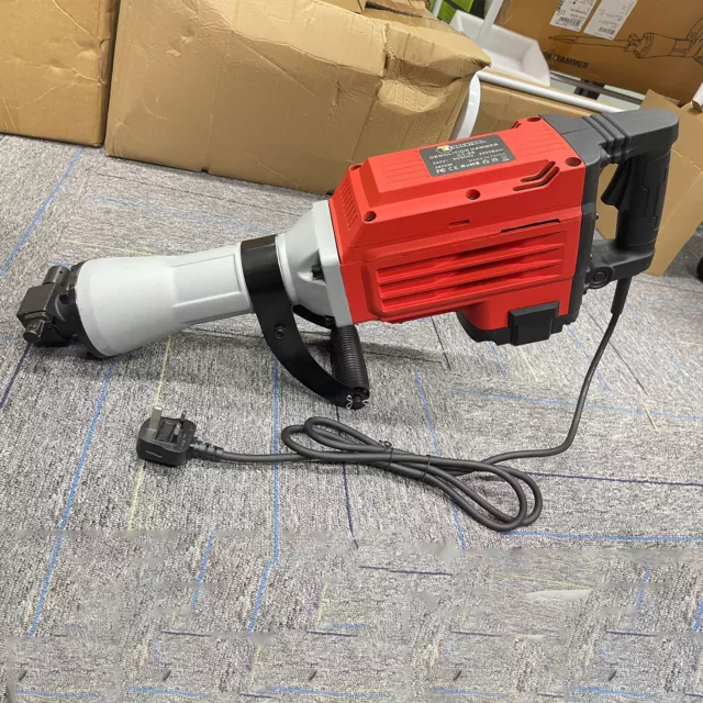 3600W Electric Demolition Jack Hammer 2000BPM Concrete Breaker 2 Chisels in Case