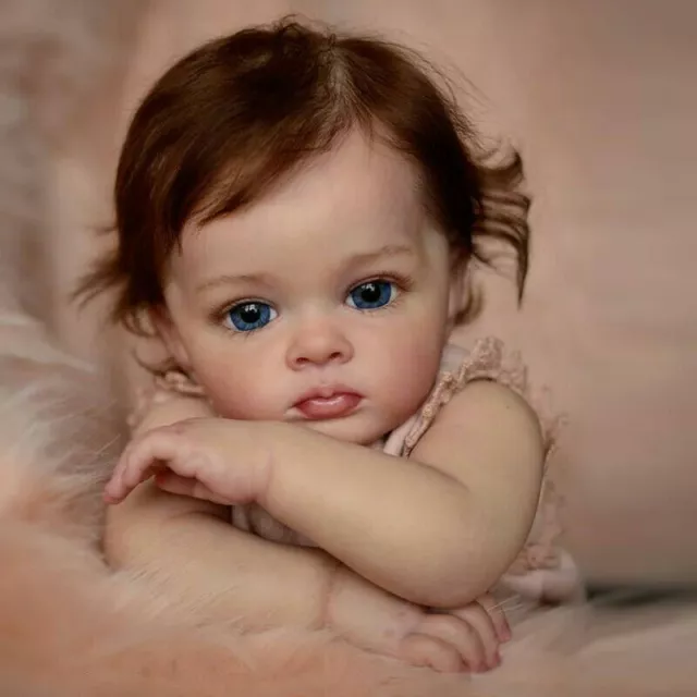 23'' Lifelike Reborn Baby Dolls Girl Vinyl Newborn Doll Handmade Cute Xmas Gifts