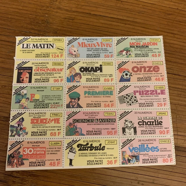 LOT DE 30 ancien bon de reduction EUR 2,90 PicClick FR