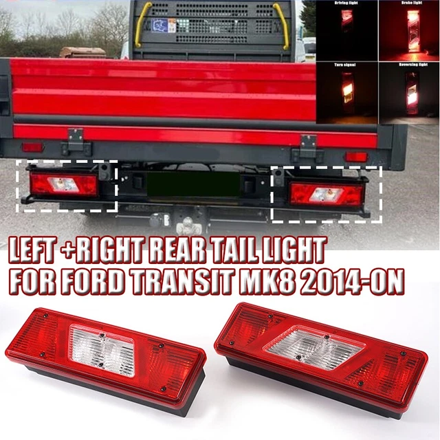 Right Side Rear Tail Light Lens For Ford Transit Mk8 2014 Onwards - Tipper Chassis Cab Replacement