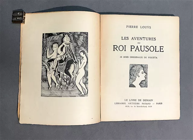 LOUYS (P.) : Les Aventures du Roi Pausole. 28 bois originaux de Foujita - 1941