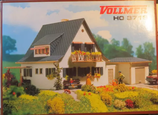 Vollmer 43718 H0 Kit Home With Garage New Original Packaging