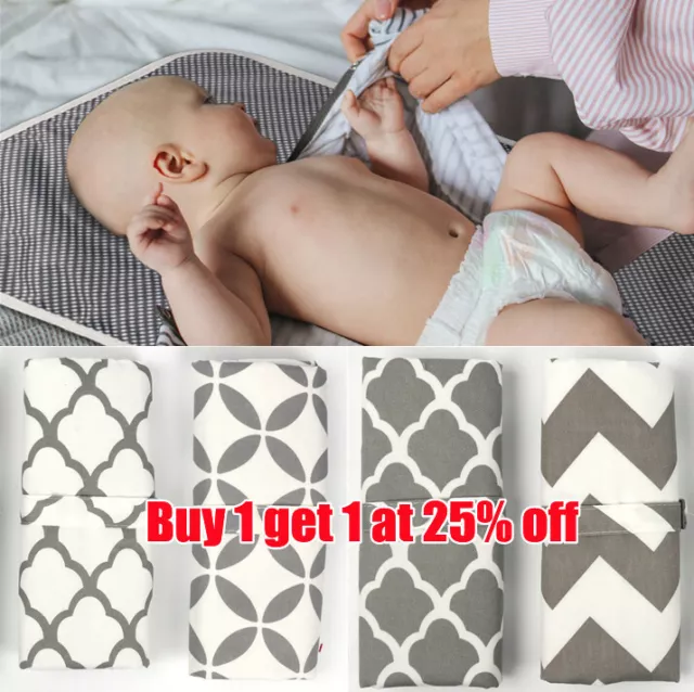 Portable Baby Waterproof Travel Nappy Diaper Changing Mat Pad Foldable Washable