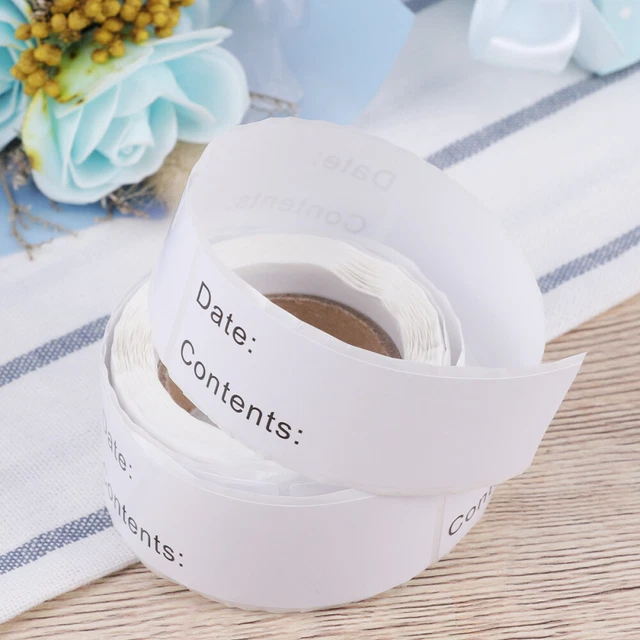 250 Pcs/Roll Food Storage Labels Removable Sticker Freezer Label Kitchen Home