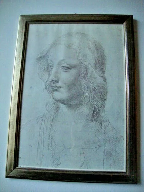 Cornice Con Vetro - Leonardo Da Vinci Busto Di Donna . Stampa Riproduzione