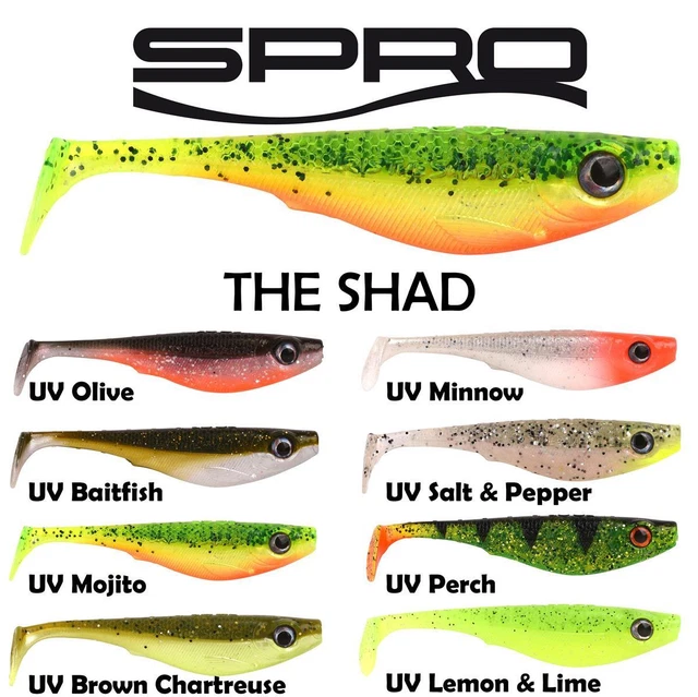 Spro Iris The Shad | UV Gummifische 8, 10, 12cm Barsch Hecht Köder NEU 2023