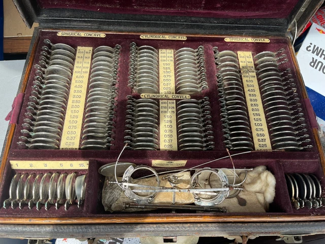 Civil War Era American Optical Co. Complete Optometrist Set W/ Extras