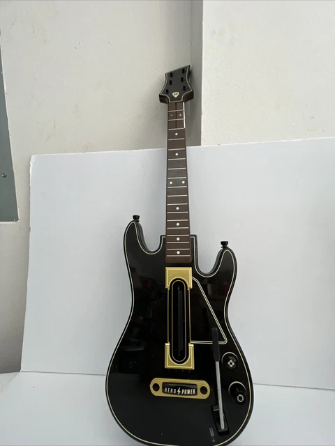 Guitar Hero Power Wireless Guitar- PS3, XBOX 360 - Black/Gold - Tested & Working Guitar Hero Power Wireless Guitar- PS3, XBOX 360 - Black/Gold - Tested & Working