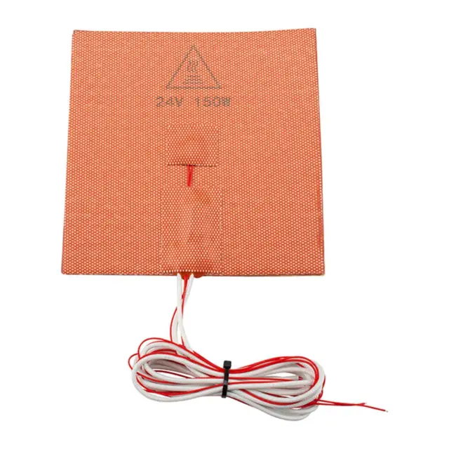 Heated Bed Silicone Heater Pad for 3D Printer 24V 150W with 3M Adhesive