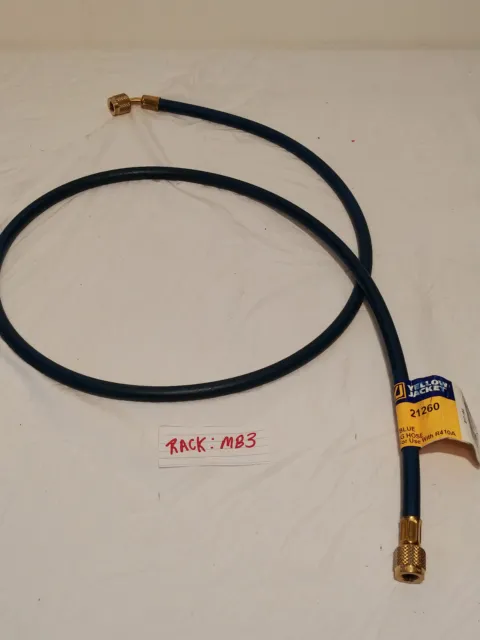 Yellow Jacket 21260 HAV-60 Blue HVAC Charging Hose 60" Suitable for R410A