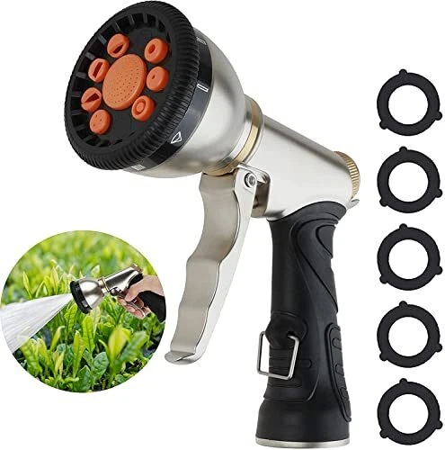 Hose Spray Nozzle,Metal Garden Hose Nozzle Heavy Duty Water Hose Sprayer High...